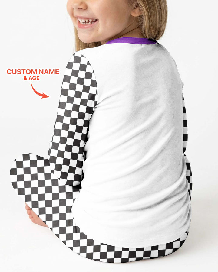 Custom Monster Truck Birthday Bamboo Two Piece Long Sleeve Pajama Set