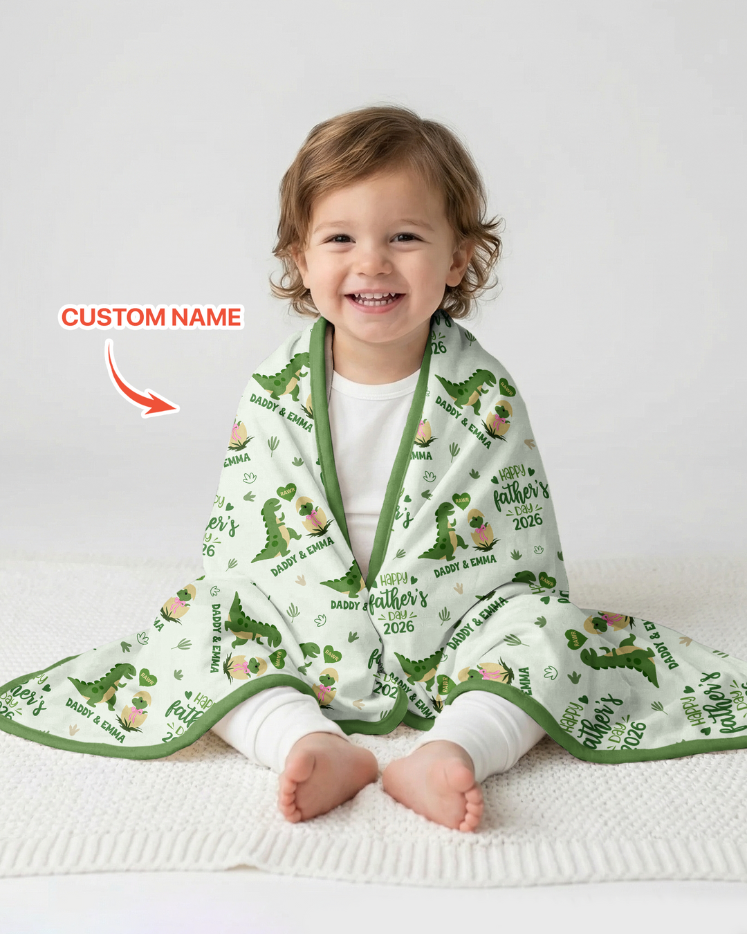 Custom Name Fathers Day 2026 Bamboo Blanket