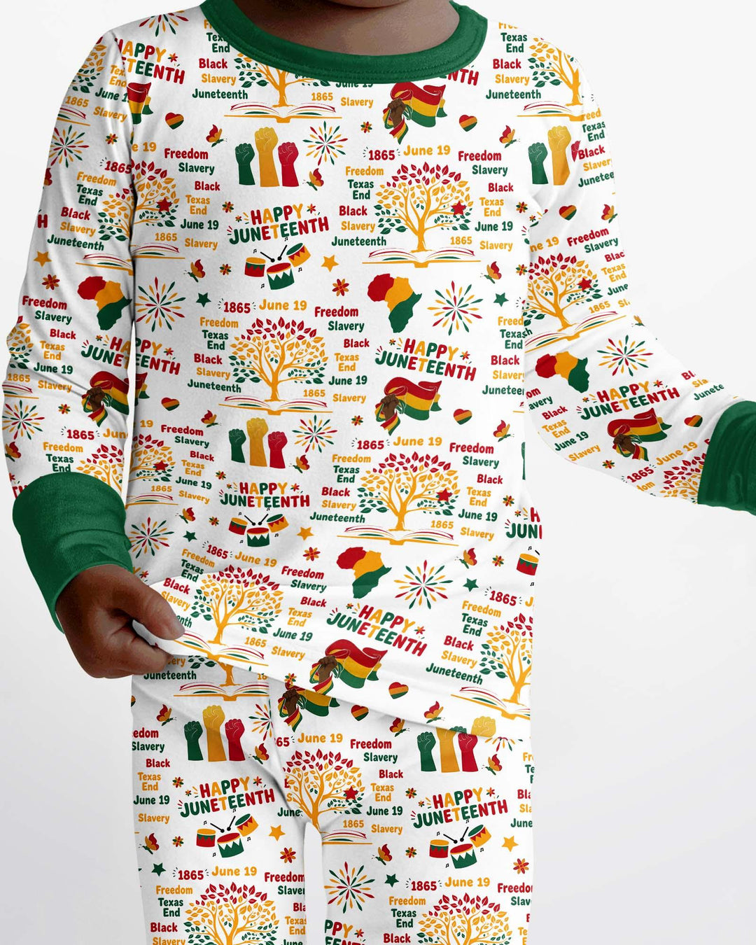 Happy Juneteenth Bamboo Two Piece Long Sleeve Pajama Set
