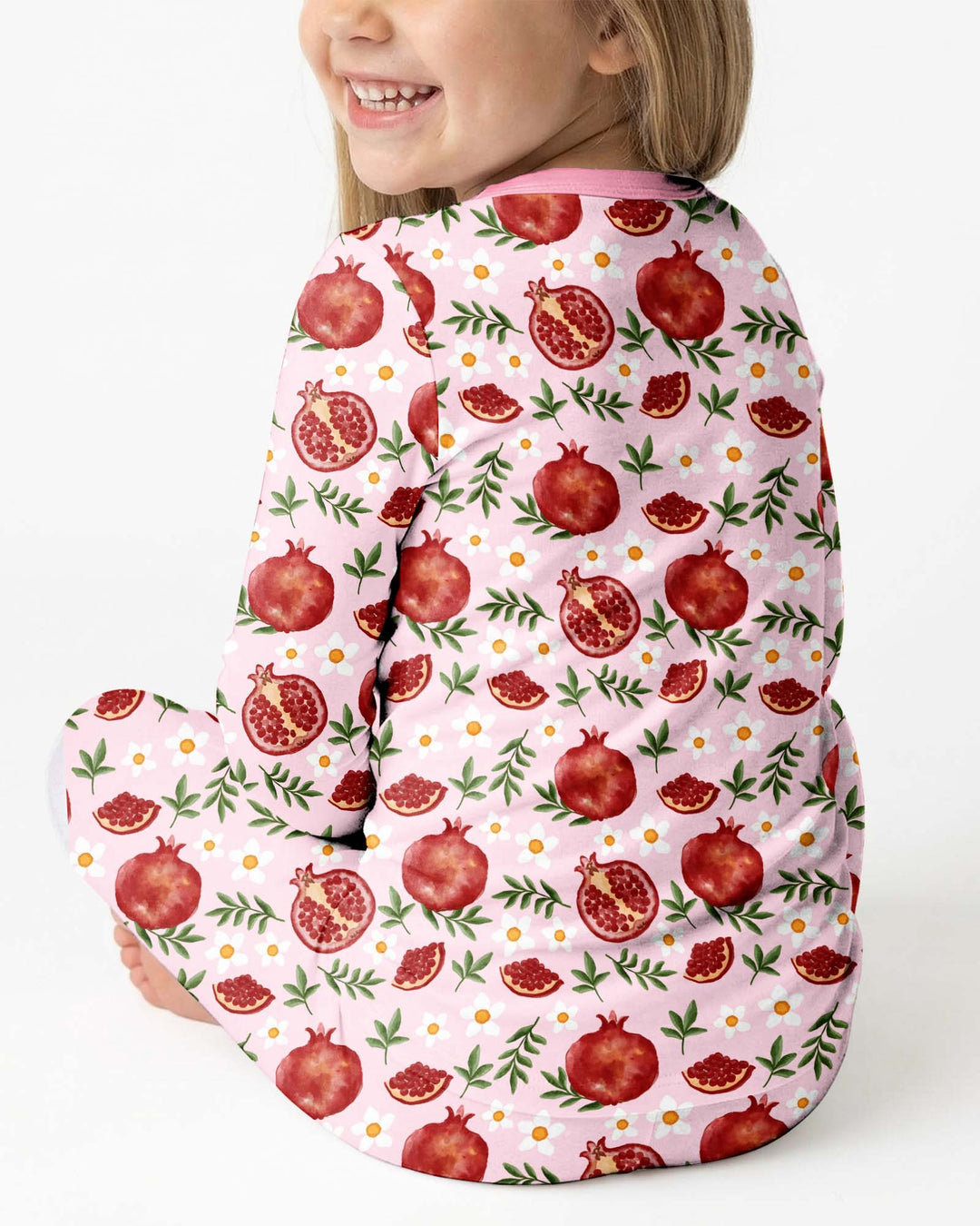 Pomegranate Garden Joy Family Matching Bamboo Two Piece Long Sleeve Pajama Set