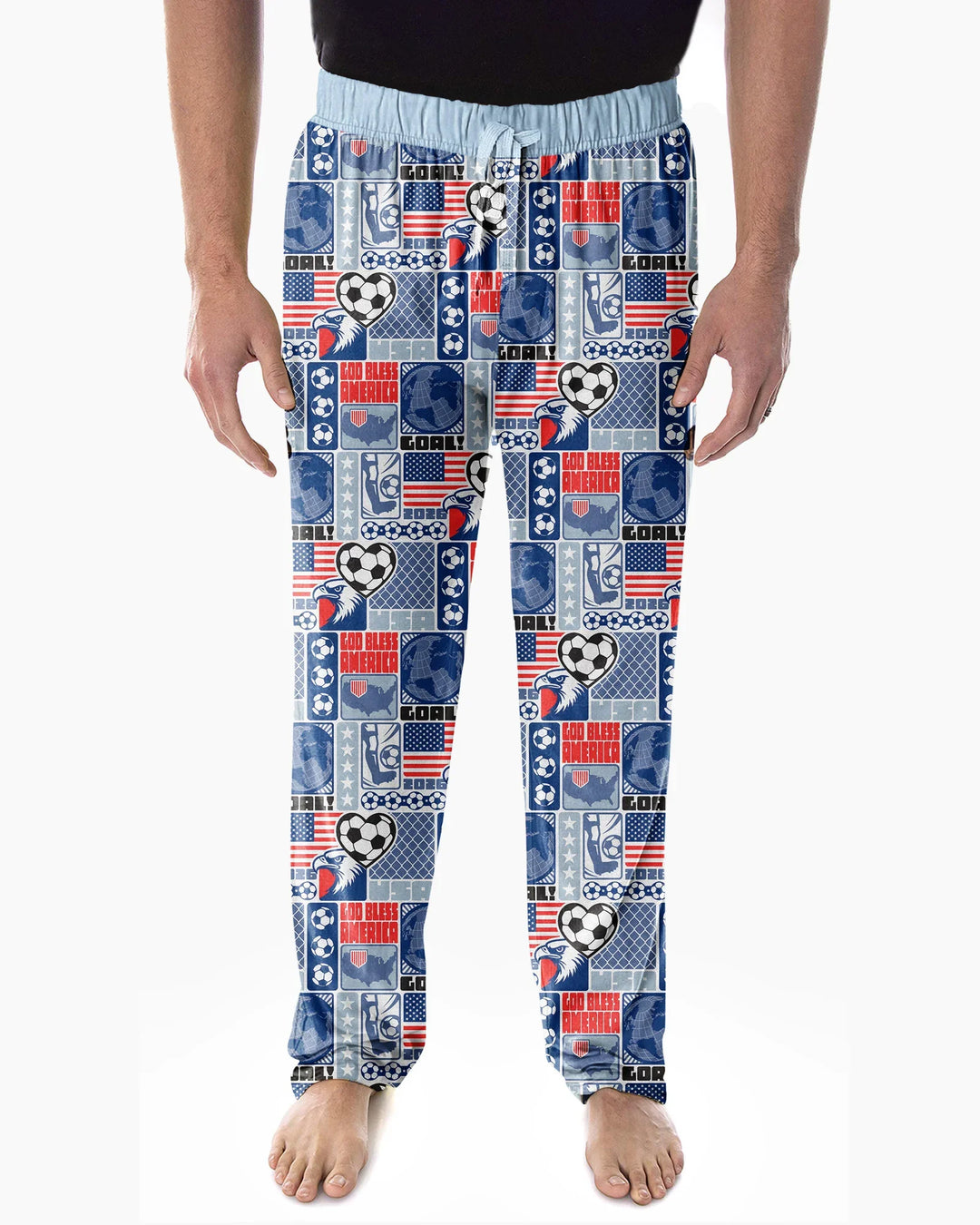 World Soccer God Bless America Bamboo Men's Pajama Set