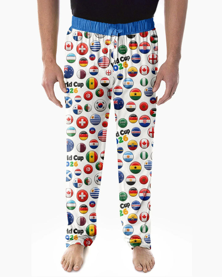 Soccer Cup All Country Balls Bamboo Men's Pajama Set