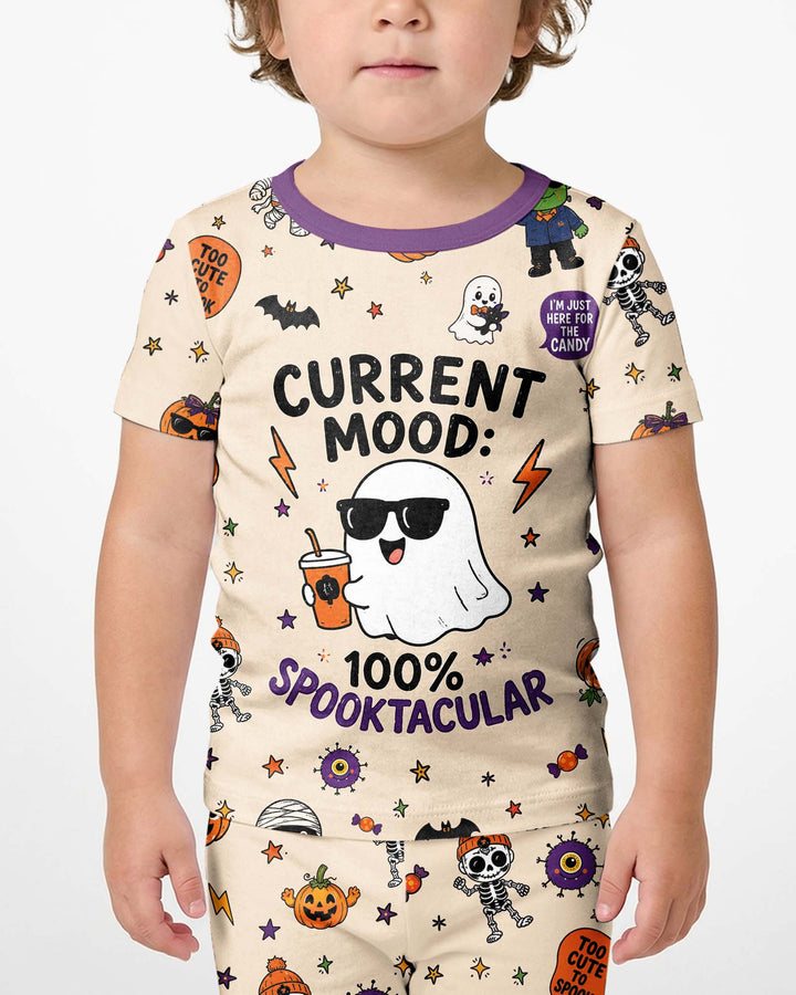 Halloween Friends Bamboo Two Piece Short Sleeve Shorts Pajama Set