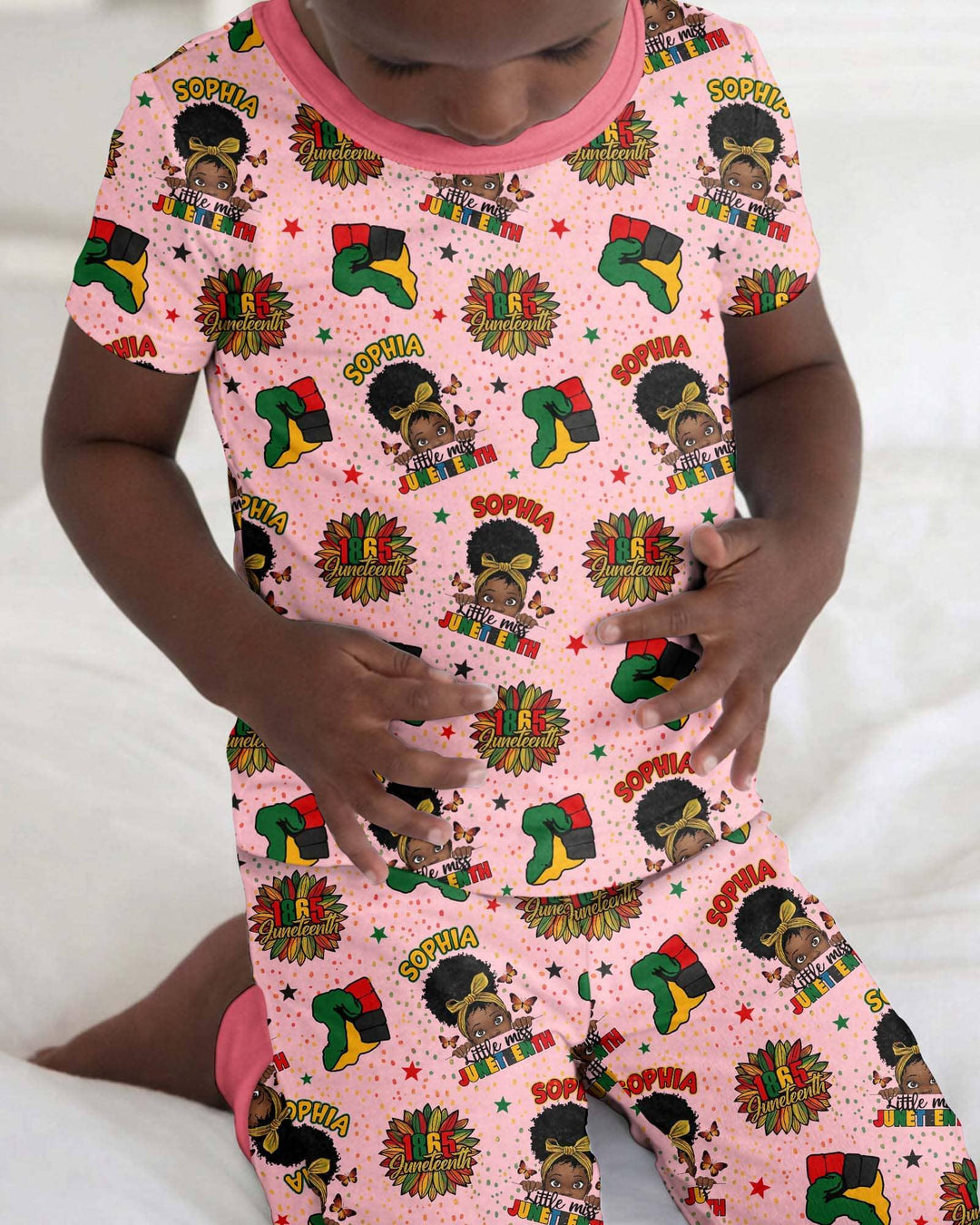Zweiteiliges, kurzärmliges Pyjama-Set mit Marienkäfern
