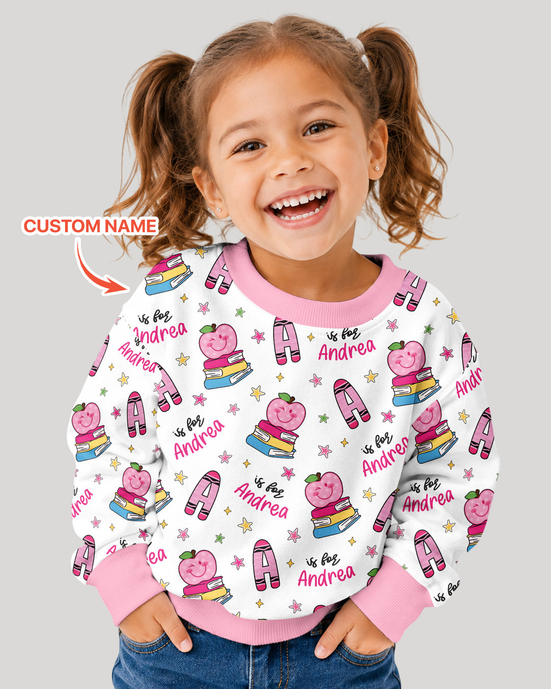 Sudadera de cuello redondo de bambú con plantilla personalizada
