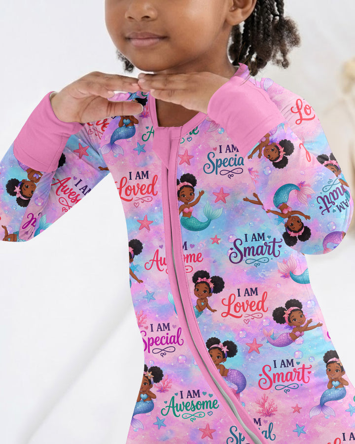 Black Mermaid I Am Strong Bamboo Convertible Zippy