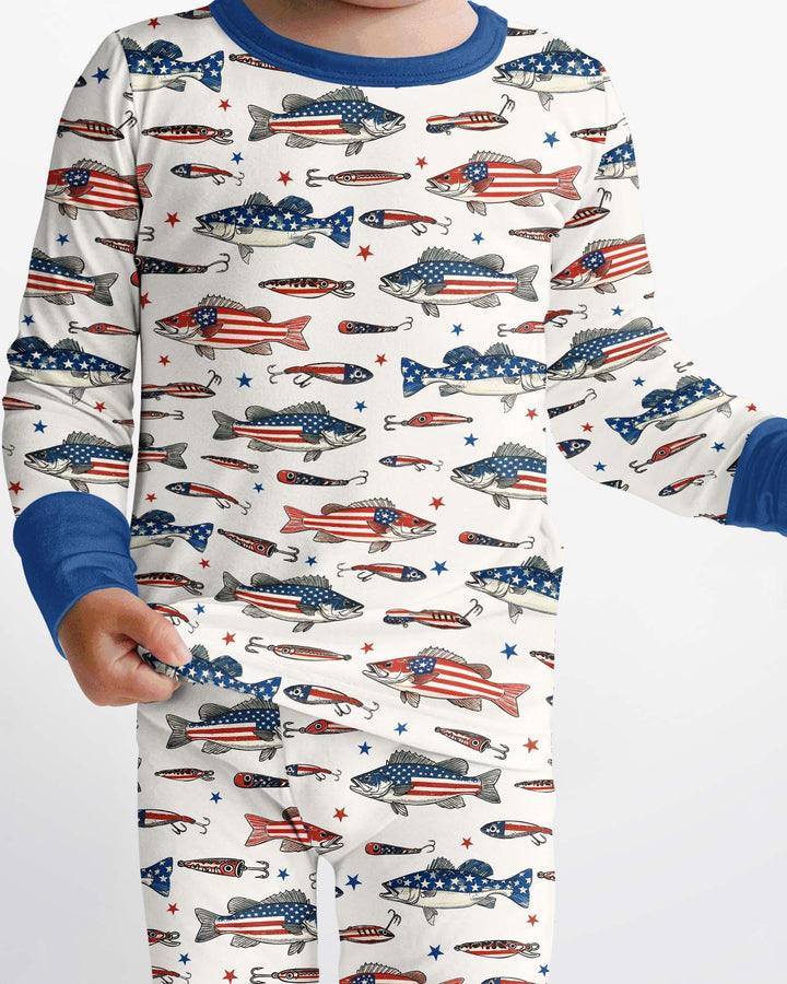 Conjunto de pijama de dos piezas de bambú de manga larga