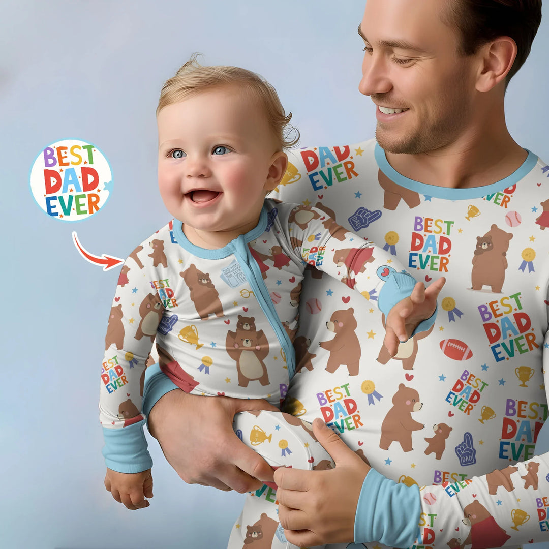 Best Daddy Bear Ever Family Matching Bamboo Men's Pajama Set