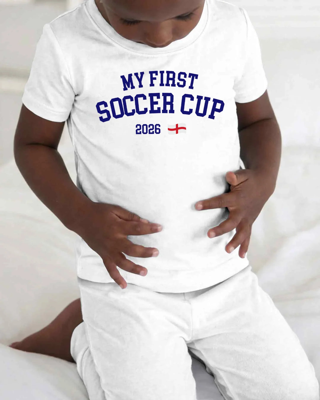 My First Soccer Cup 2026 Bamboo Two Piece Short Sleeve Pajama Set