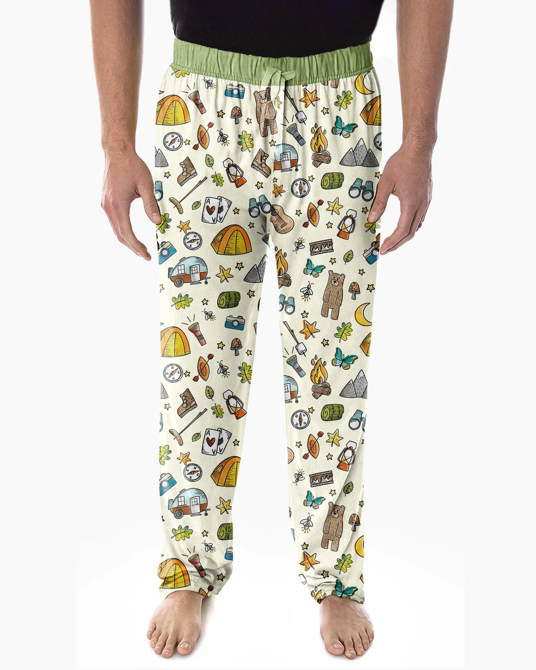 Pijama de Bambú para Hombre Love Camping a Juego Familiar