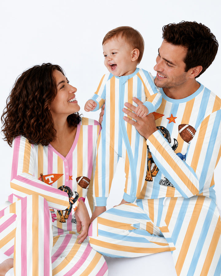 Game Day Puppy And Bows Bamboo Men's Pajama Set