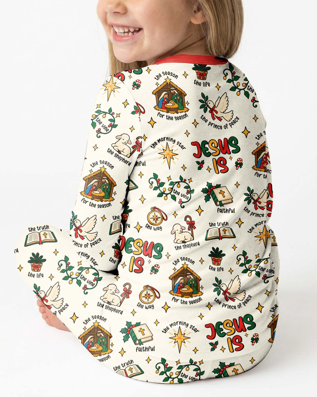 Names of Jesus Bamboo Two Piece Long Sleeve Pajama Set