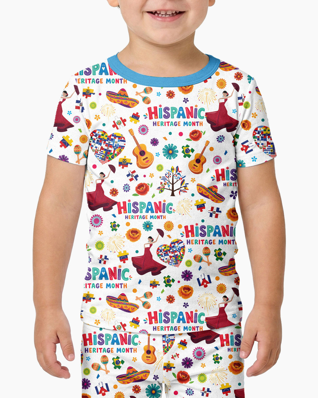 Zweiteiliges, kurzärmliges Pyjama-Set mit Marienkäfern