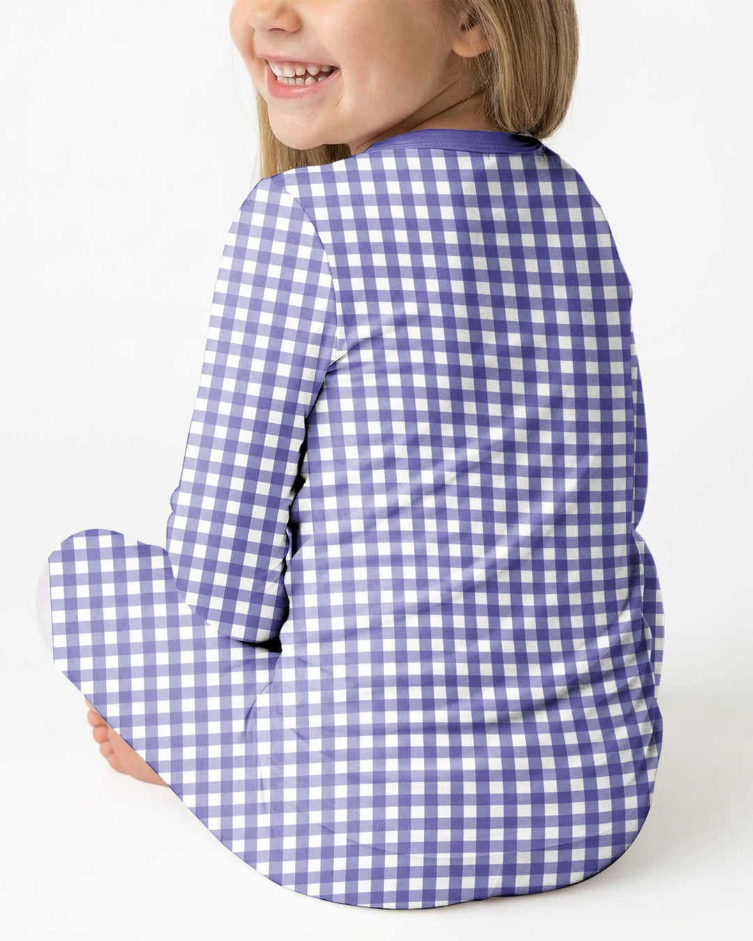 Embroidered Seersucker Bamboo Two Piece Long Sleeve Pajama Set