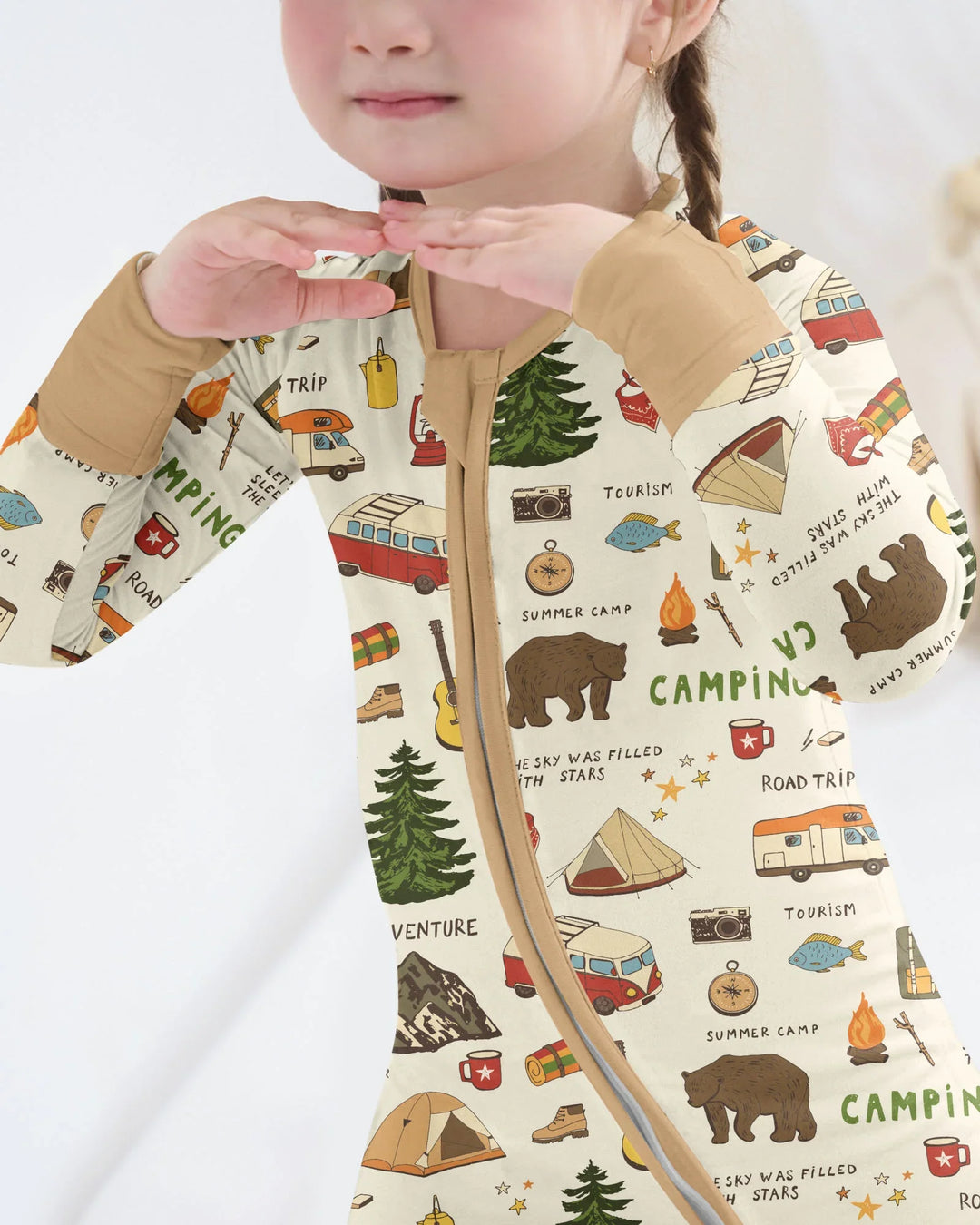 Outdoor Camping Adventure Family Matching Bamboo Convertible Zippy