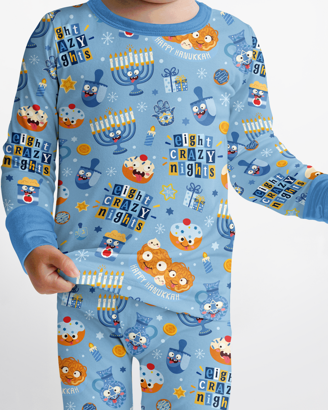 Eight Crazy Nights Bamboo Two Piece Long Sleeve Pajama Set