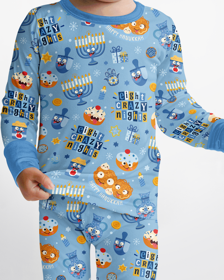 Eight Crazy Nights Bamboo Two Piece Long Sleeve Pajama Set