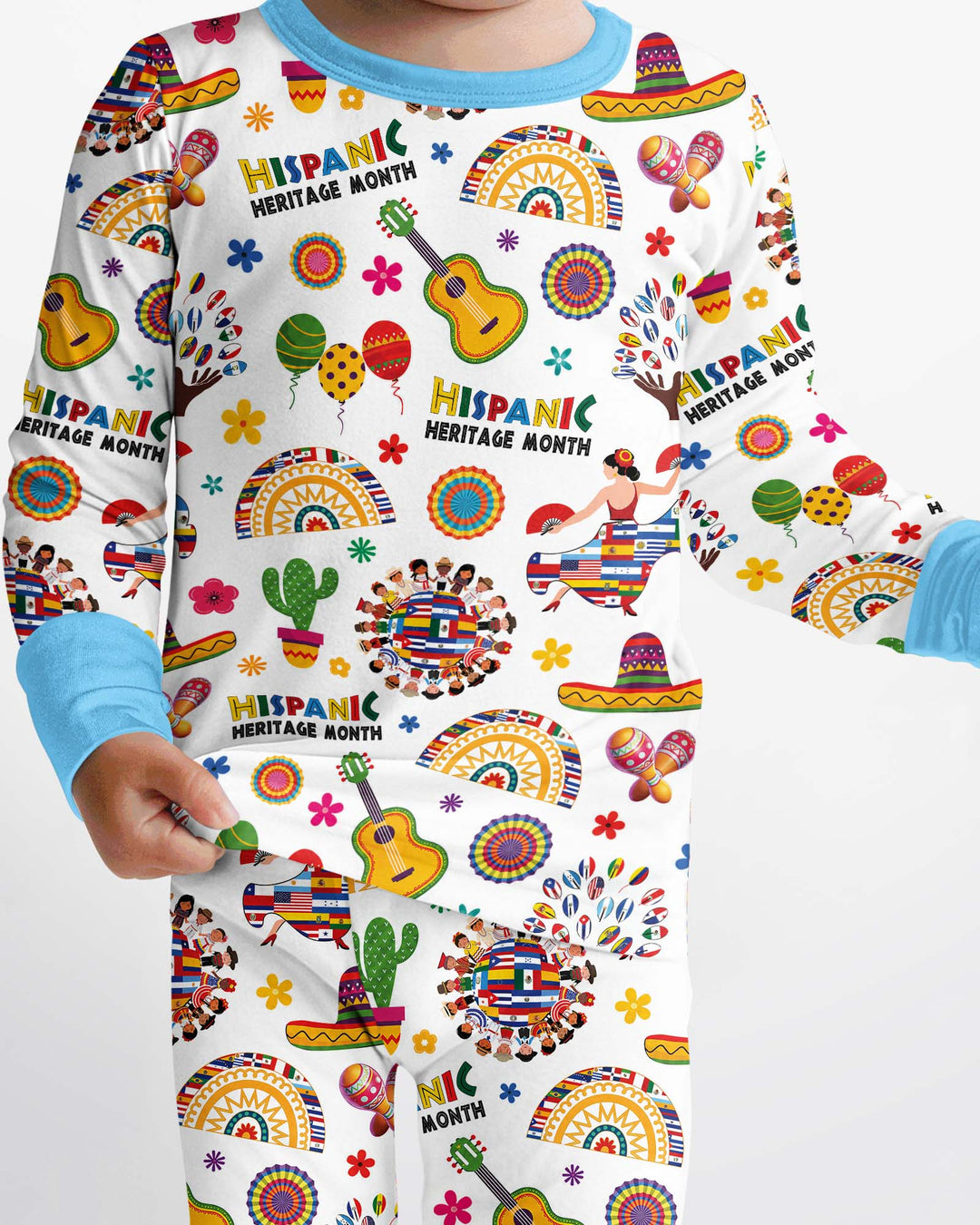 Zweiteiliges Langarm-Pyjama-Set mit Sommerfrüchten