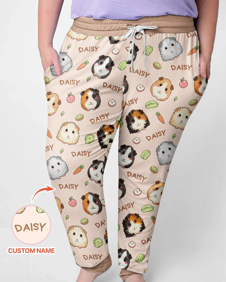 Pijama de bambú para mujer con el nombre de adorables cobayas