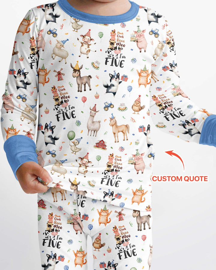 Conjunto de pijama de dos piezas de bambú con mangas largas, plantilla PERSONALIZADA