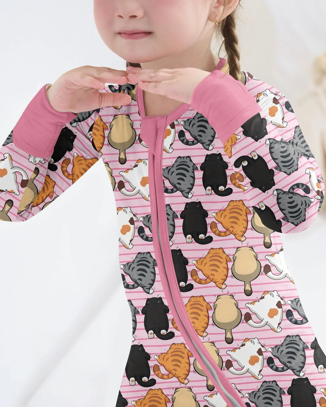 Funny Cat Butts Club Family Matching Bamboo Convertible Zippy
