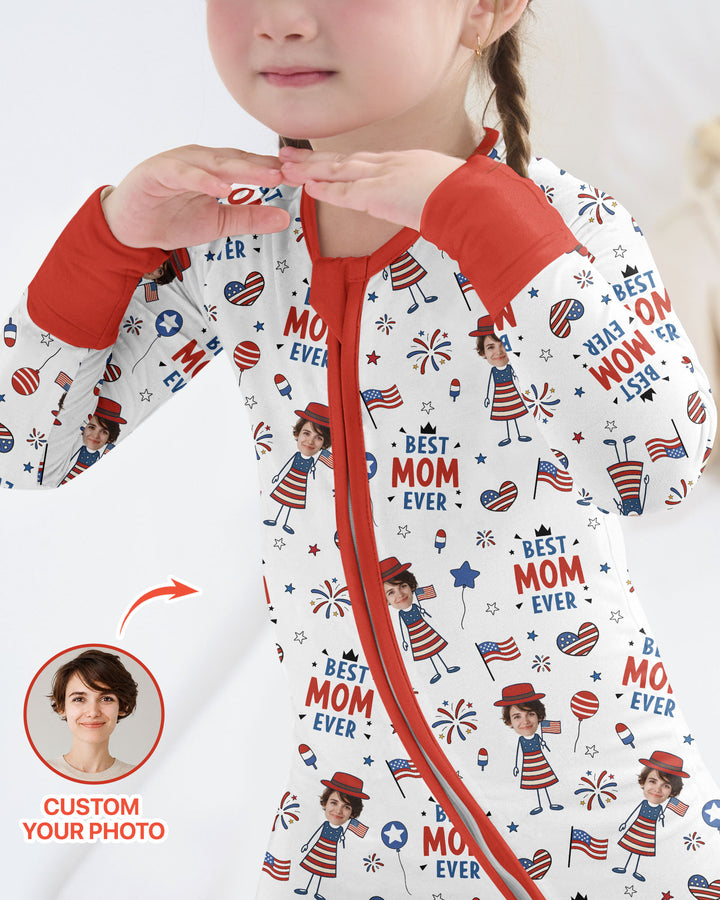 Custom Photo Best Patriotic Family Ever Bamboo Convertible Zippy