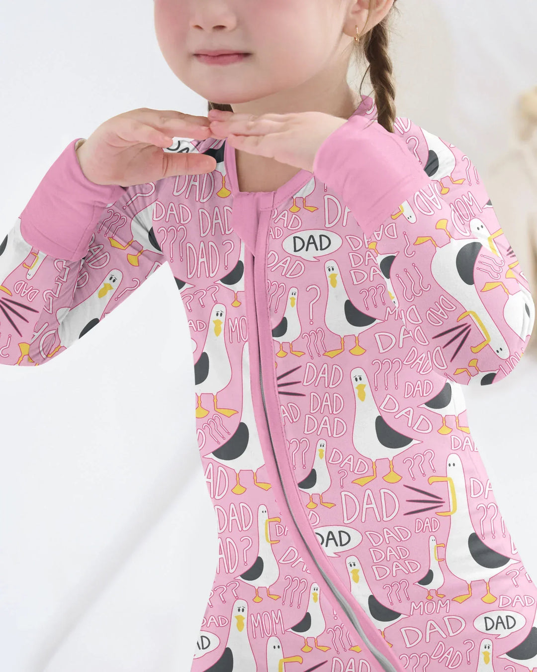 Funny Seagull DAD Bamboo Convertible Zippy