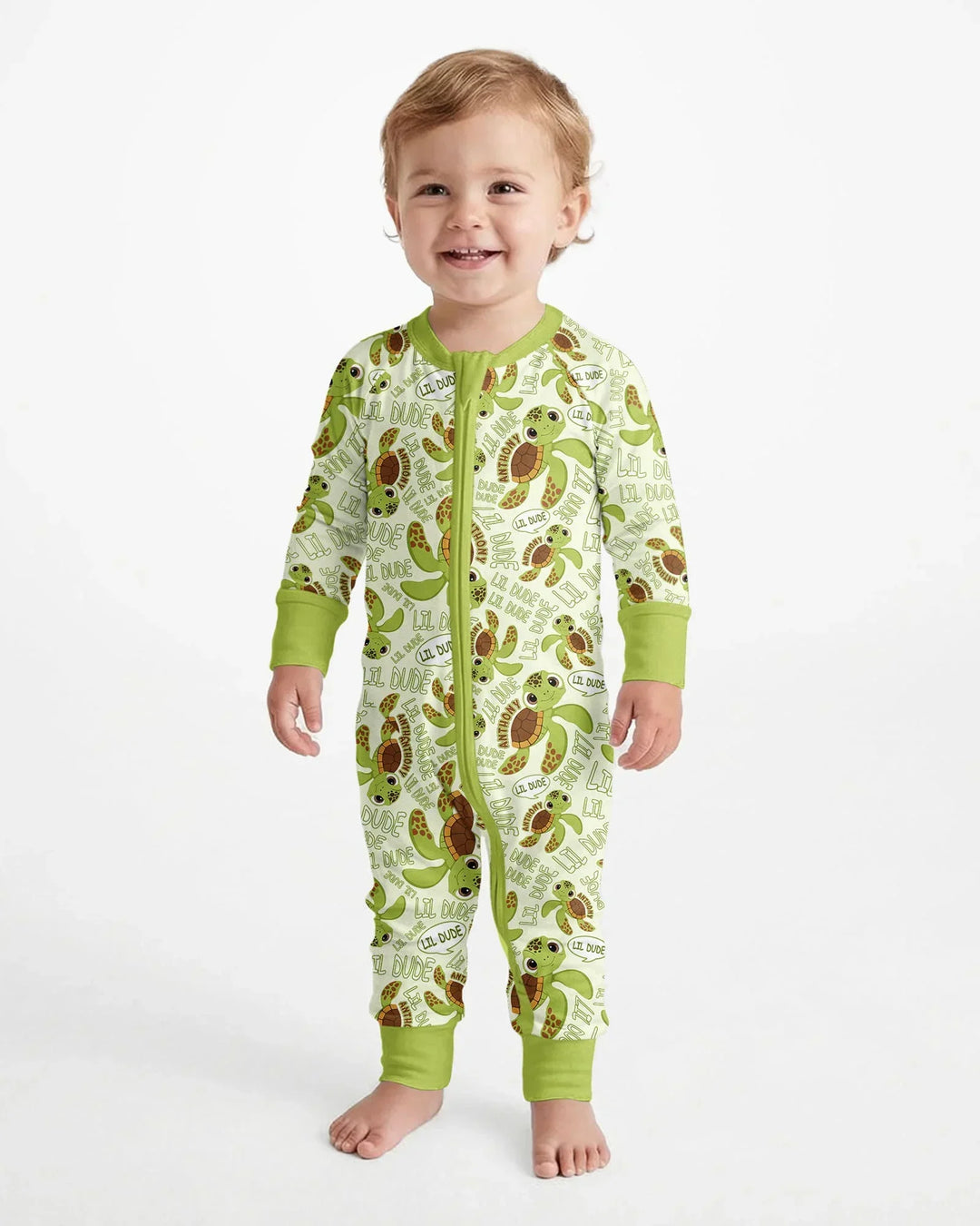 Custom Name Version Father and Son Turtle Bamboo Convertible Zippy