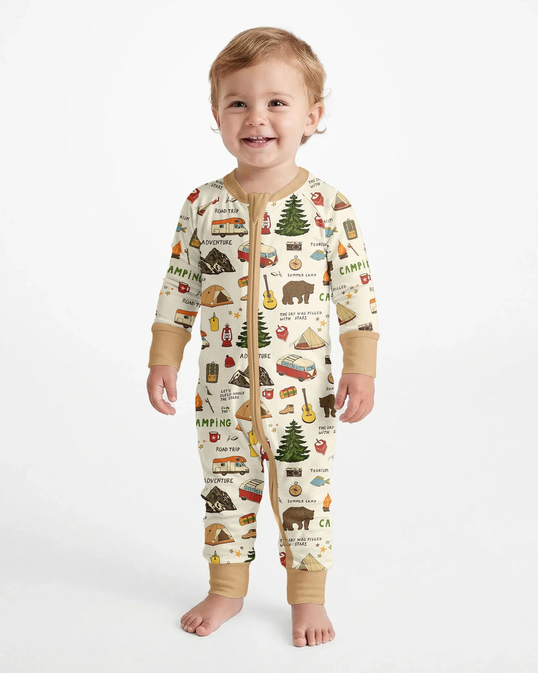 Outdoor Camping Adventure Family Matching Bamboo Convertible Zippy