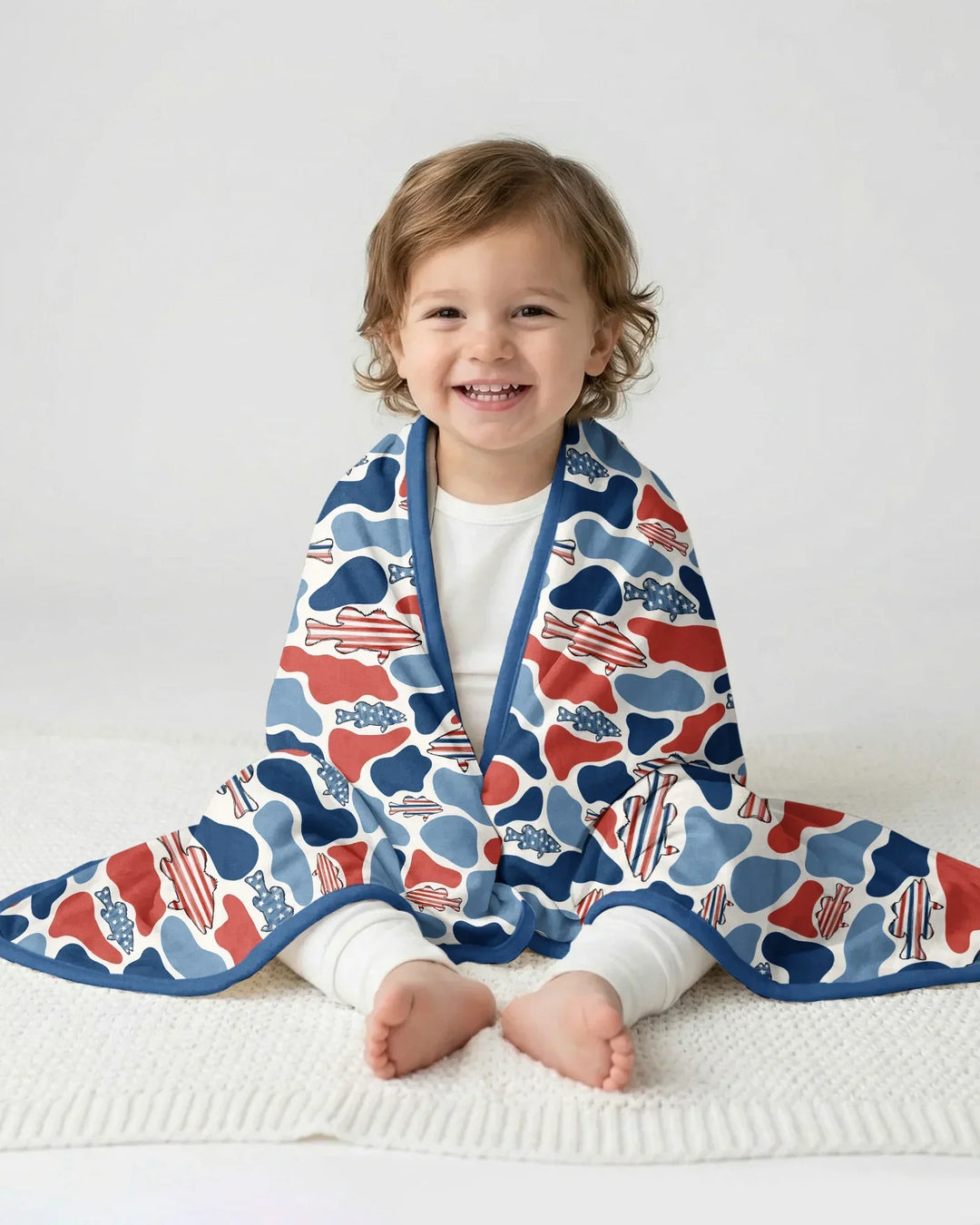 Reel America Daddy & Me Matching Bamboo Blanket