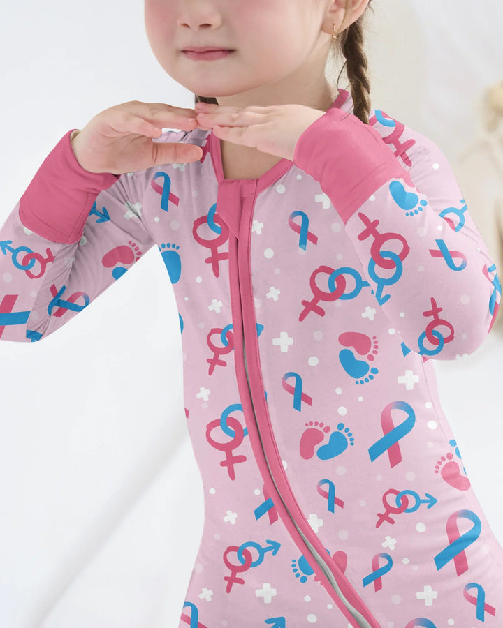 Infertility Awareness Blue and Pink Bamboo Convertible Zippy