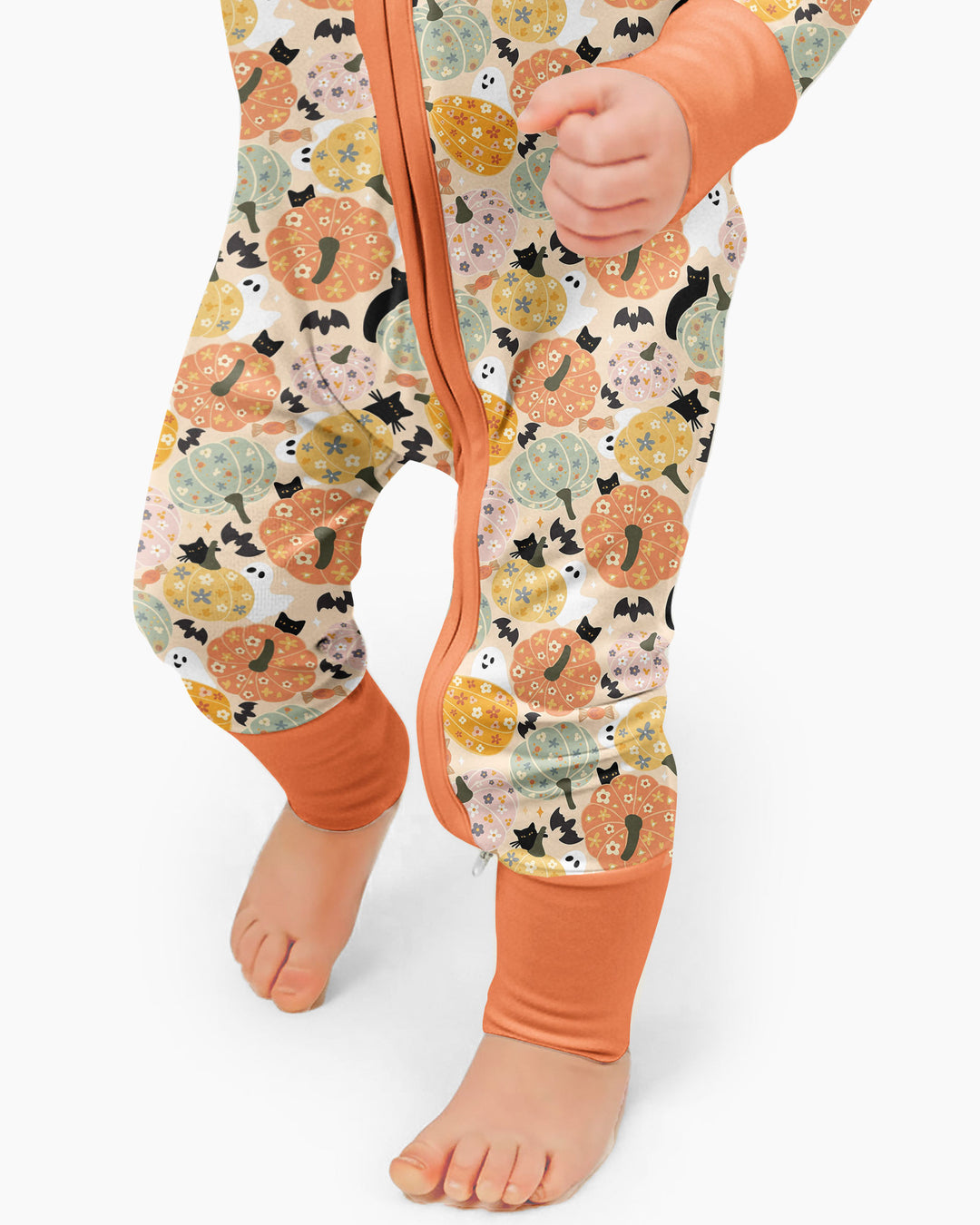Floral Pumpkin Ghost Halloween Bamboo Convertible Zippy
