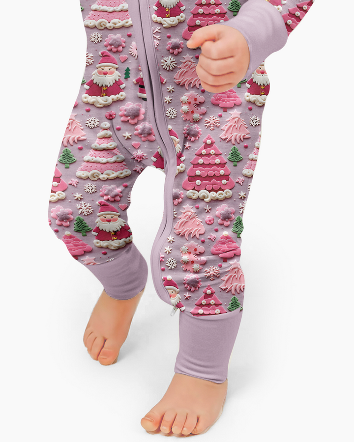 Pink Snowmen Bamboo Convertible Zippy