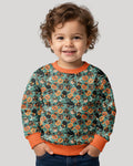 Retro Black Cat Witch Pumpkin Halloween Bamboo Crewneck Sweatshirt