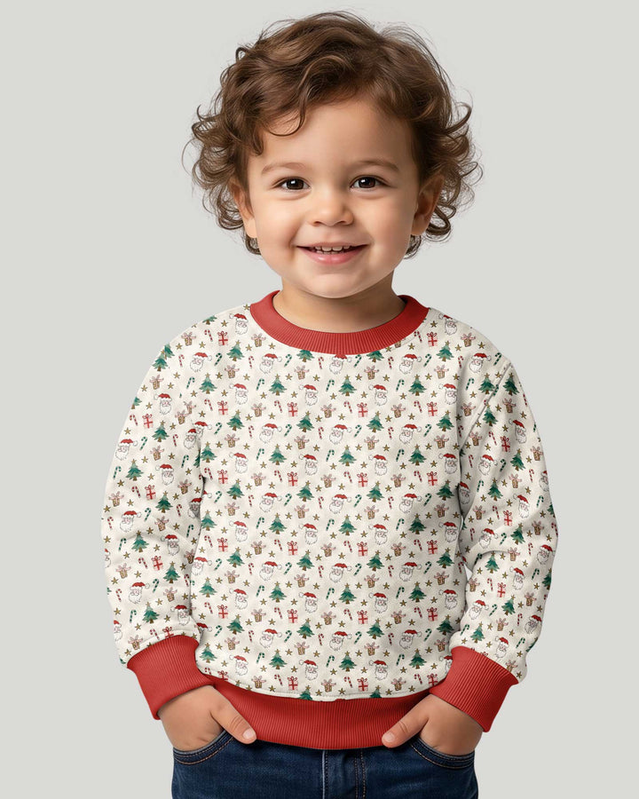Snowy Santa Bamboo Crewneck Sweatshirt