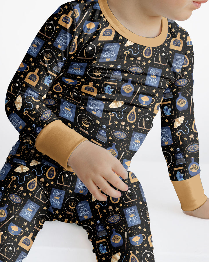 Good Witch Spell books and Potions Bamboo Two Piece Long Sleeve Pajama Set