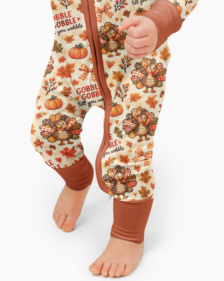 Gobble Gobble Till You Wobble Bamboo Convertible Zippy