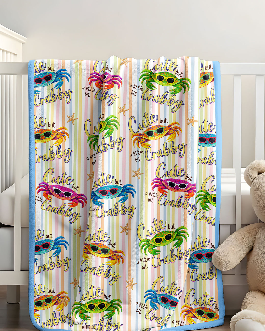 Cute But A Little Bit Crabby Bamboo Blanket