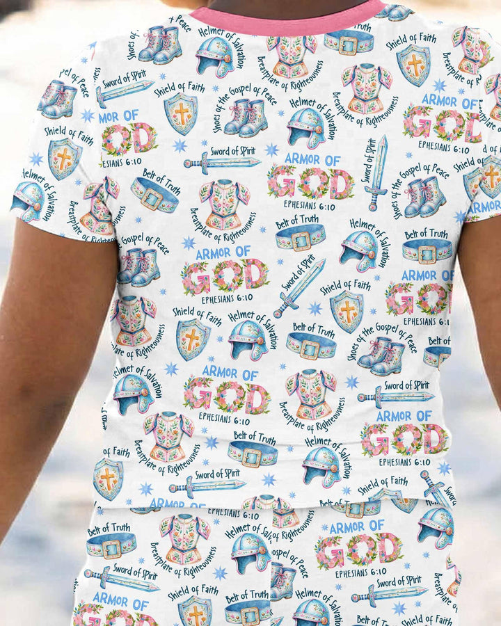 Put On The Full Armor Of God Bamboo Two Piece Short Sleeve Pajama Set