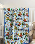 Soccer Cup Cute Mascots Bamboo Blanket