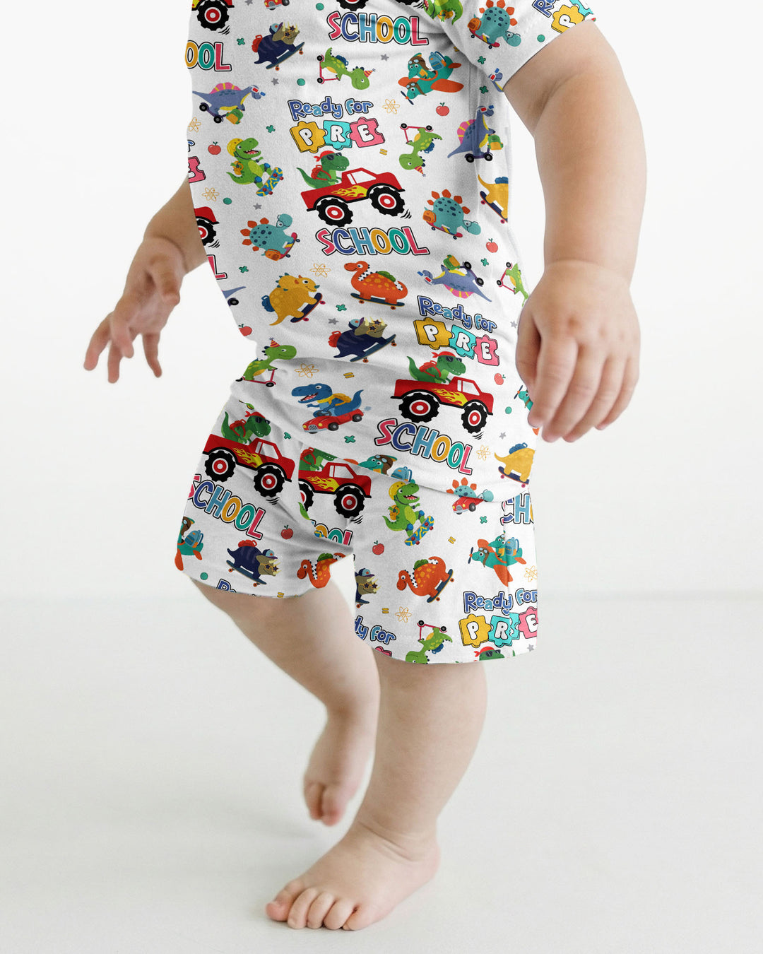 Conjunto de Pijama de Dos Piezas de Bambú con Mangas Cortas y Pantalones Cortos
