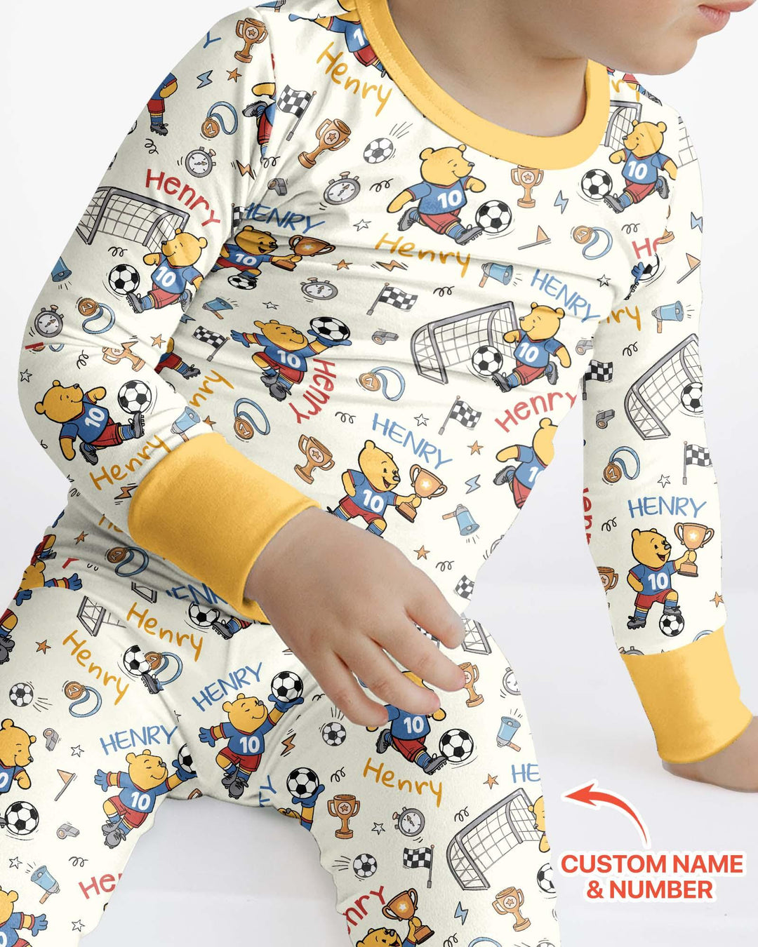 Conjunto de pijama de dos piezas de bambú con mangas largas, plantilla PERSONALIZADA