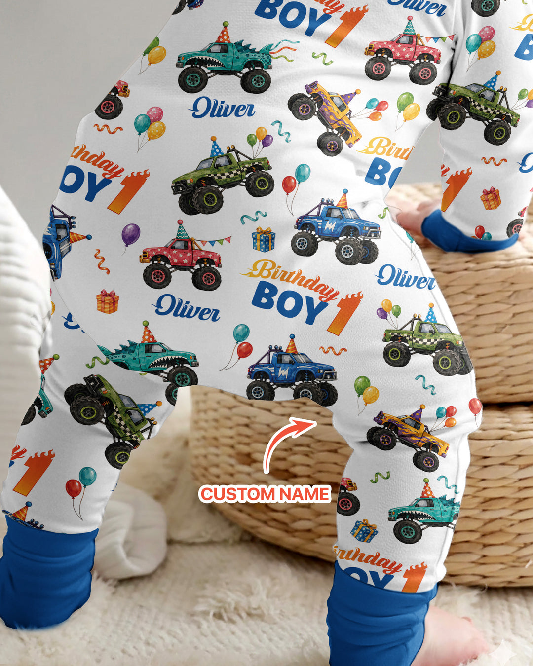 Monster Truck Birthday Party Bamboo Convertible Zippy