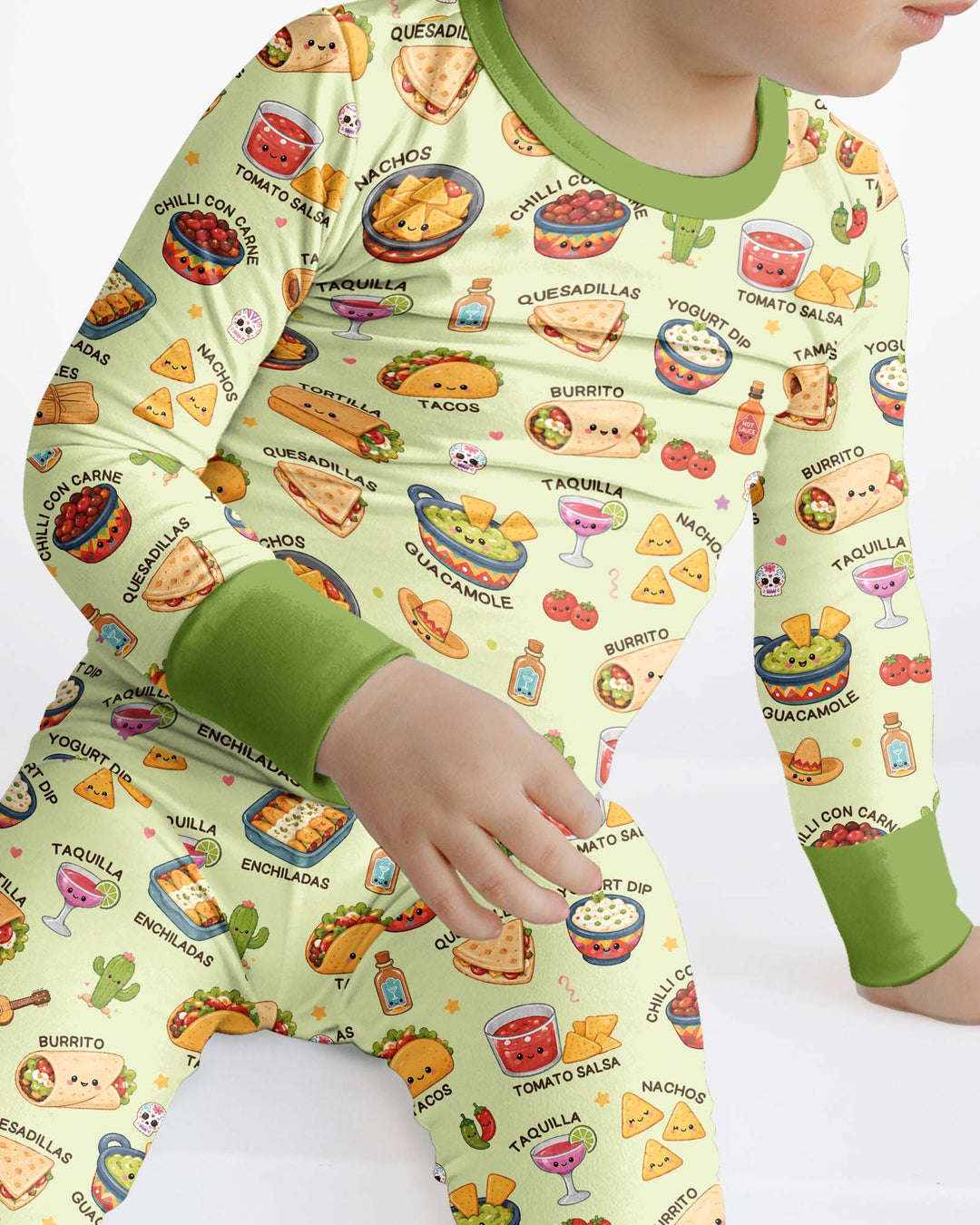 Conjunto de pijama de dos piezas de bambú con mangas largas, plantilla PERSONALIZADA