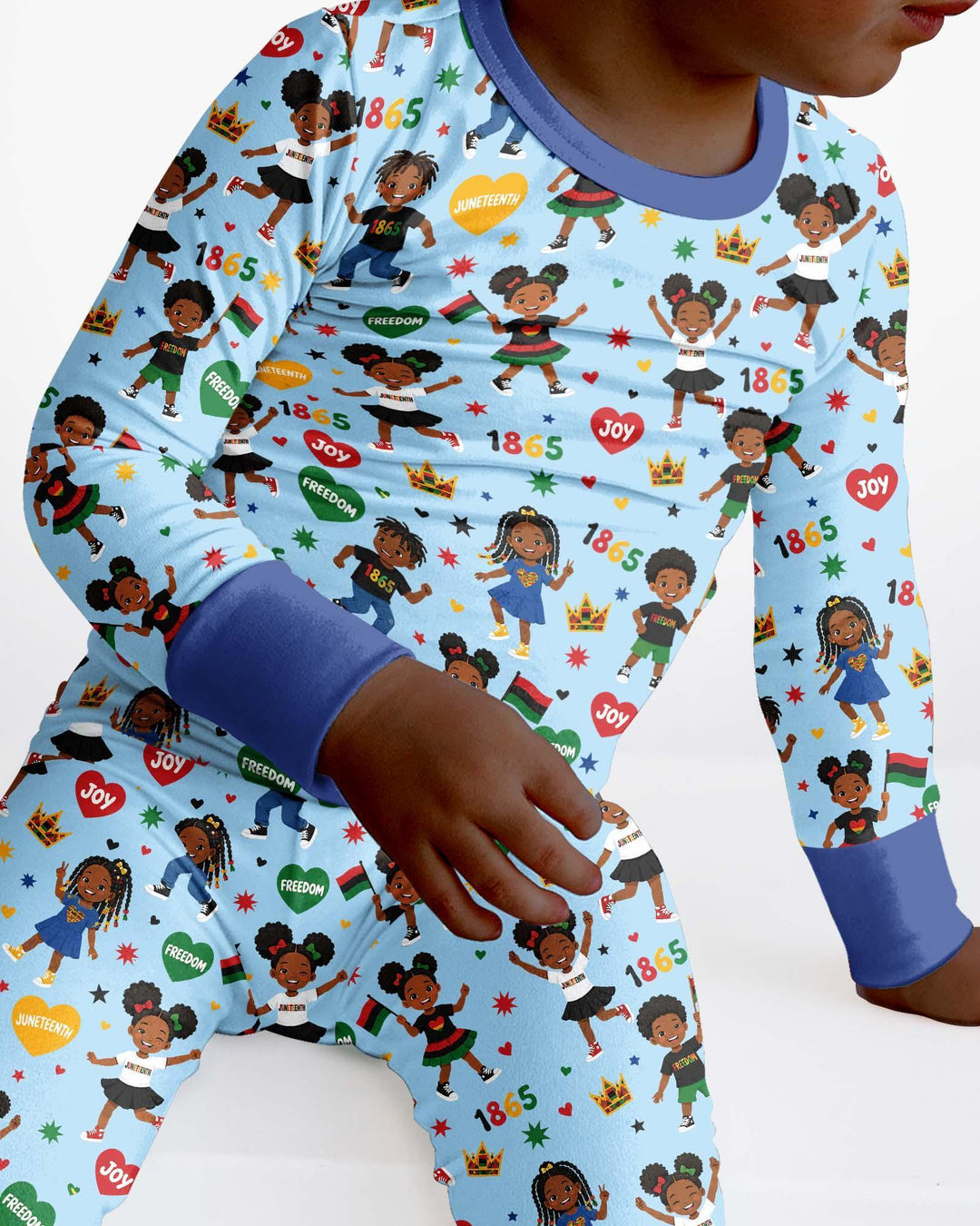 Celebrate Juneteenth Freedom Bamboo Two Piece Long Sleeve Pajama Set