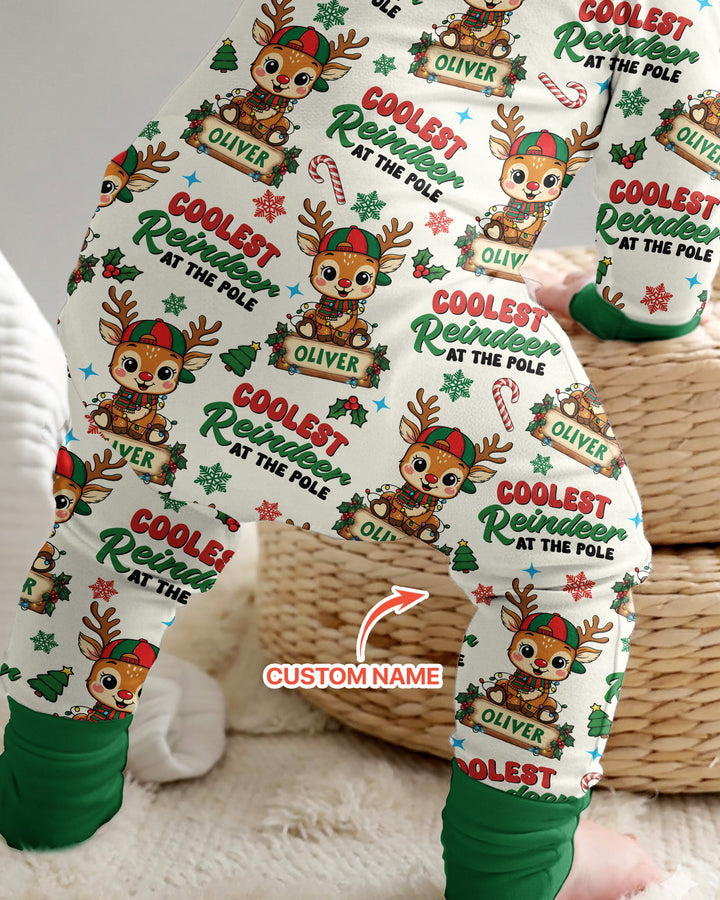 Custom Name Coolest Reindeer At The Pole Bamboo Convertible Zippy