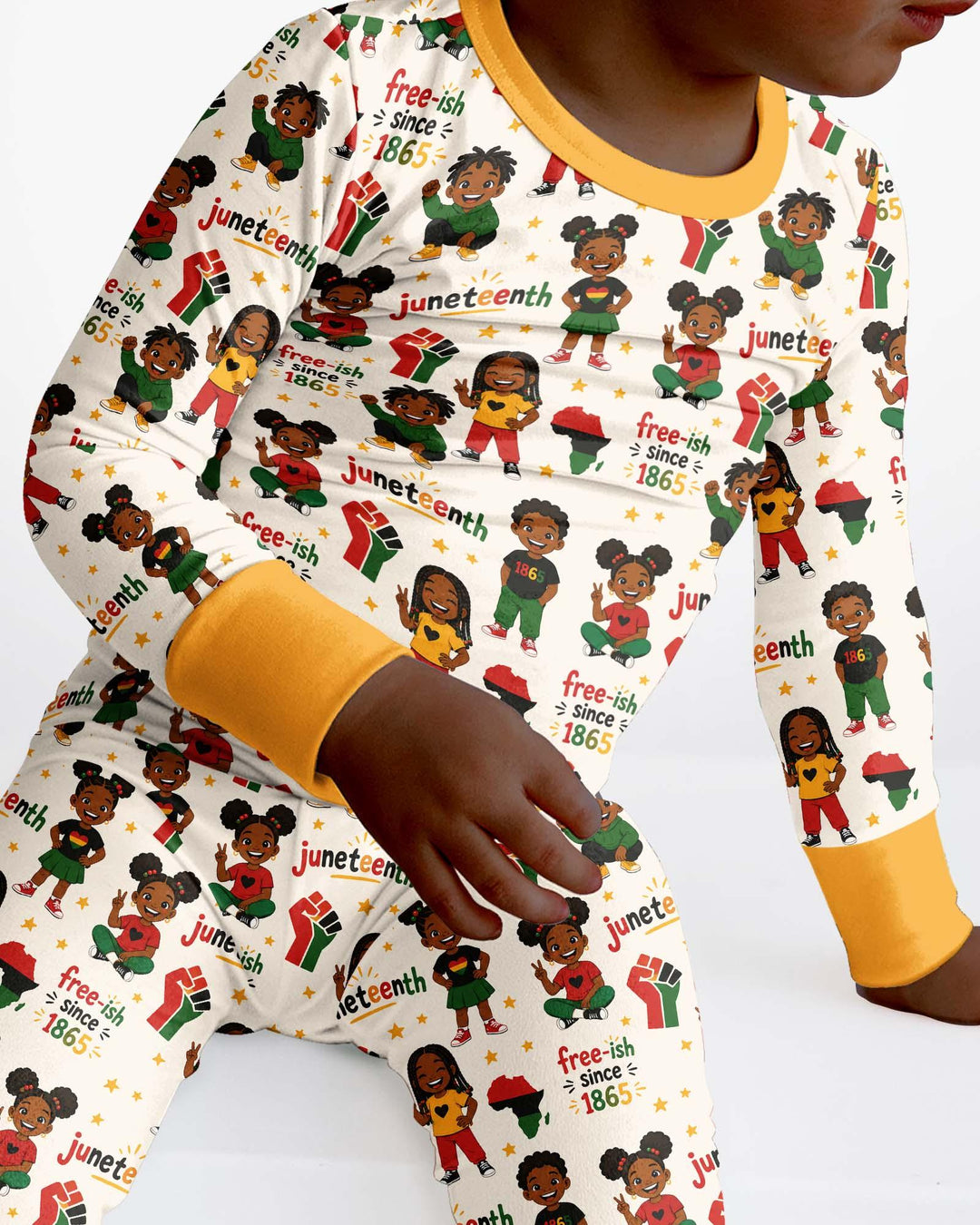 Juneteenth Free-ish Since 1865 Bamboo Two Piece Long Sleeve Pajama Set