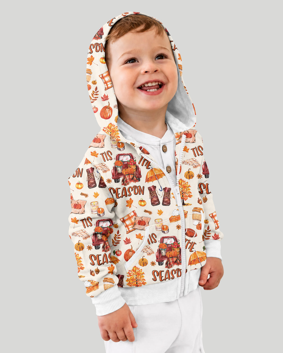 Fall Tis the Season Bamboo Zip Hoodie