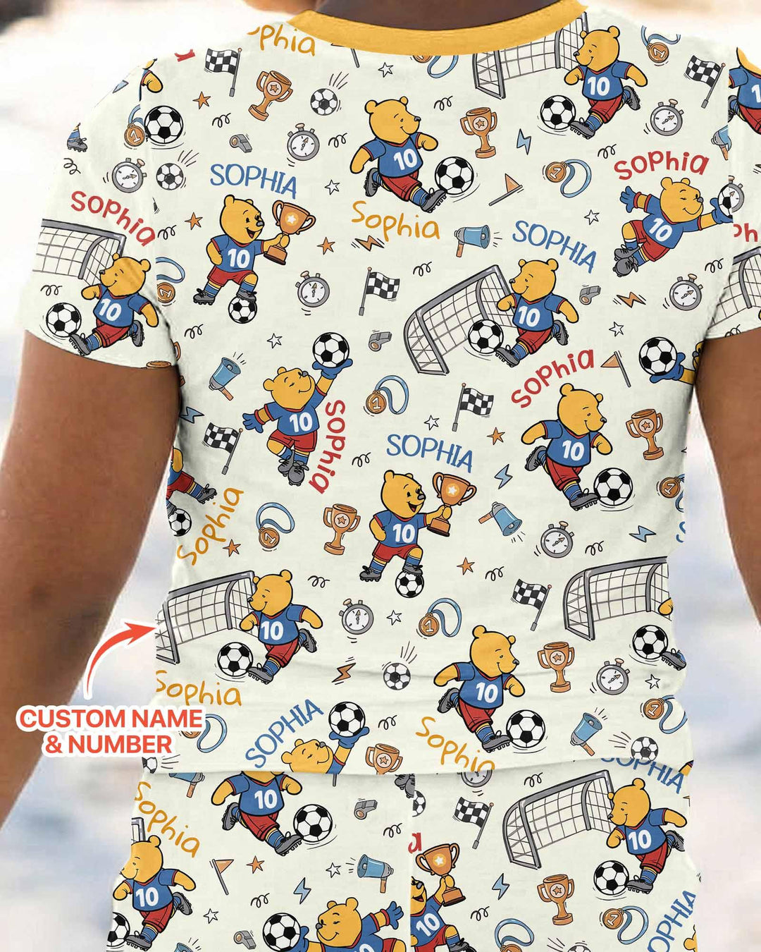 Conjunto de pijama de dos piezas de bambú de manga corta, plantilla personalizada
