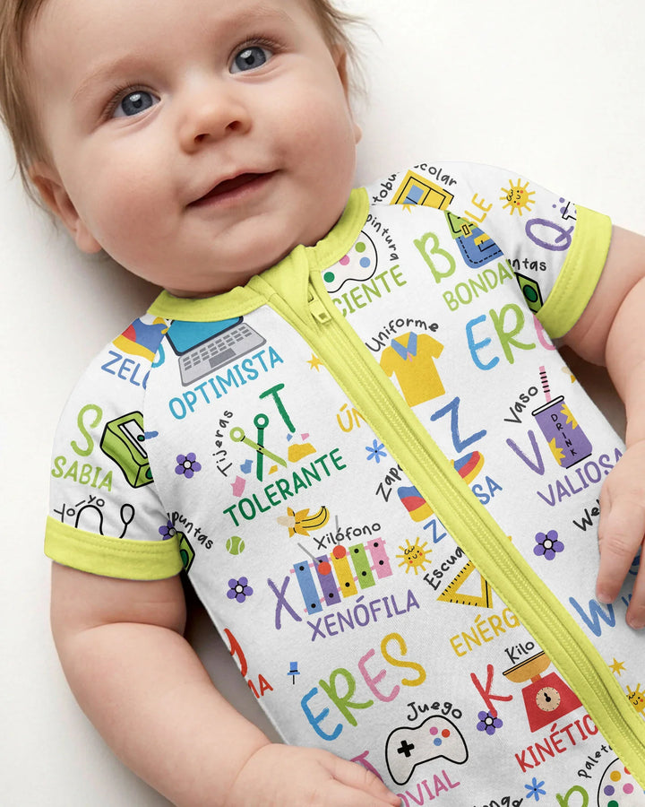 You Are Spanish Alphabet Version Bamboo Shorty Zippy